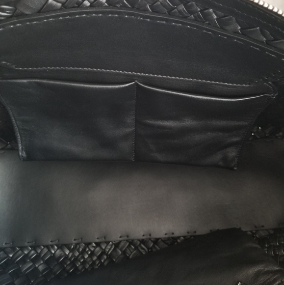 NWT FALOR Firenze Black Made In Italy Leather Woven Bag F3026 - Picture 7 of 16